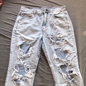 AM Stone Washed Mom Jeans